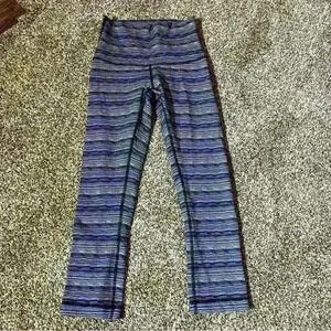 Lululemon Wunder Under Space Dye Twist Sapphire Leggings Size 4 Crop